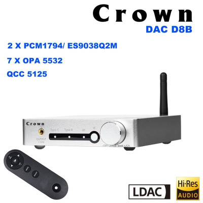 Đầu DAC Bluetooth quốc dân Crown D8B giá chỉ 2.650K