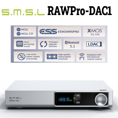 DAC CAO CẤP SMSL RAWPRO DAC1 X2 Chip ESS9039MSPRO