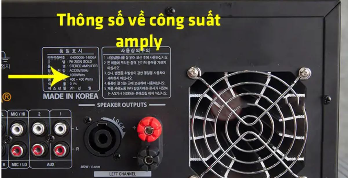Những quan niệm sai lầm về công suất Amply