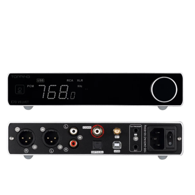 DAC TOPPING E70 VELVET Dùng chip AKM 4499EX