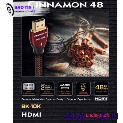 Dây HDMI AudioQuest Cinnamon 48G Dài 1,5M