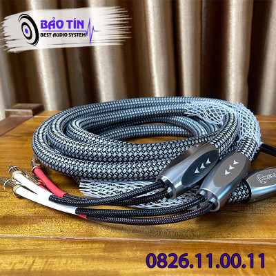 Dây loa Krell Đầu Jack Bắp Chuối Răng Cưa Kích Thước Dài 2,5m/vế