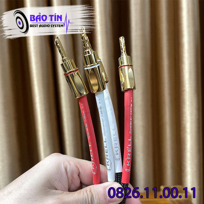 Dây loa Krell Đầu Jack Bắp Chuối Răng Cưa Kích Thước Dài 2,5m/vế